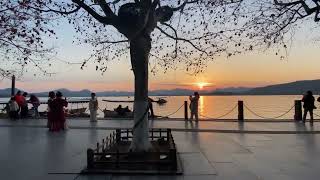 West Lake 西湖 4k Sunset View of Hangzhou 杭州 China  Shazzy Khan Vlogs [upl. by Inanaup]