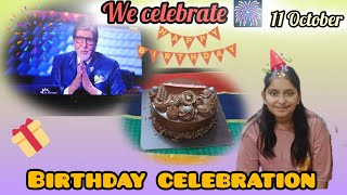 Birthday celebration 🎊🎊 11 October Amitabh or Tanya ka birthday celebration Ek sath Part2 [upl. by Julide241]