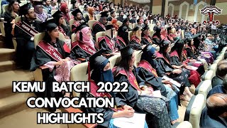 KEMU Archives Convocation of Batch 2022 full highlights … [upl. by Nahte827]