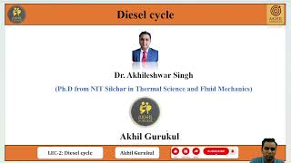 Diesel cycle PV and TS diagram Efficiency of Diesel cycle Comparison of Otto and diesel cycle [upl. by Aicel]