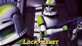 All Captain Lock scenes  The Clone Wars [upl. by Koorb565]