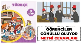 Öğrenciler Gönüllü Oluyor Metni 3 Sınıf Türkçe Ders Kitabı Sayfa 63 64 65 66 67 68 69 Cevapları [upl. by Ellenwad]