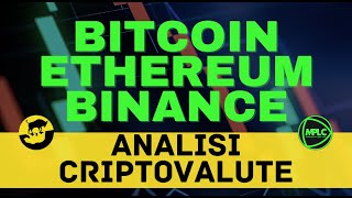 Analisi Bitcoin Ethereum e Binance coin  trading su cryptovalute [upl. by Mata]