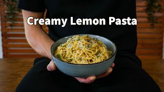 Creamy Garlic Lemon Pasta  One Of The Easiest Pasta Recipes [upl. by Bigot]