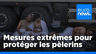 Arabie Saoudite  les pèlerins du Hajj accablés par la chaleur  euronews 🇫🇷 [upl. by Etteiram]