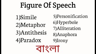 Figures Of Speech SimileMetaphorAntithesisParadoxHyperbolPersonificationHyperboleIrony [upl. by Gosser]