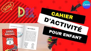 CAHIER DACTIVITÉ POUR ENFANTS  ACTIVITY BOOK FOR KIDS  ANNIVERSAIRE  FÊTE  PARTY FAVORS  CANVA [upl. by Onimixam]