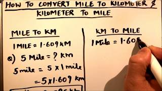 HOW TO CONVERT KILOMETERKM TO MILE AND MILE TO KILOMETER [upl. by Wilcox]