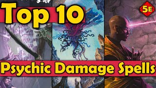 Top 10 Psychic Damage Spells in DnD 5e [upl. by Yatnahc309]