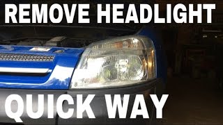 Remove headlight without having to remove bumper Citroen Berlingo  Peugeot Partner [upl. by Latia]