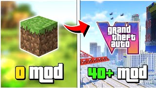 Turning Minecraft Into GTA 6 With 40 Different Mods [upl. by Sateia20]