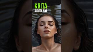 Krita Digital Painting Timelapse  Wet Skin Texture krita digitalart digitalpainting [upl. by Zoes]