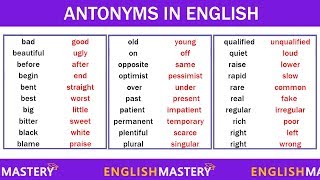 Learn 200 Common Antonyms Words in English to Expand your Vocabulary [upl. by Groos178]