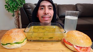 HOMEMADE SOUP WITH VEGETABLES AND A TOMATO AND CUCUMBER SANDWICH MUKBANG EATING SHOW [upl. by Eelek838]