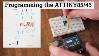 Programming an ATtiny8545 with an Arduino UNO Getting started [upl. by Ylrevaw]