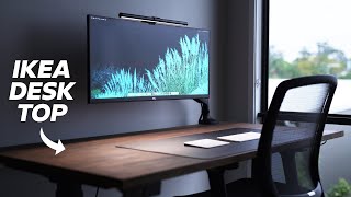 My DIY Custom Wood Stained IKEA Standing Desk [upl. by Alexi]