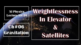 XI Lecture No36 Weightlessness in Elevator amp Satellite Talhas Physics Academy [upl. by Grega]