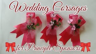 Wedding Corsages for Principle Sponsors  DIY CORSAGES [upl. by Gylys]