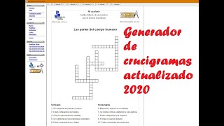 Generador de crucigramas actualizado 2020 [upl. by Olimac]