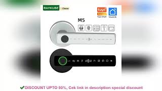 RAYKUBE M5 Tuya BLE Fingerprint Door Lock Digital Electronic Lock [upl. by Jorey]