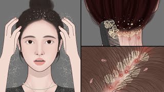 ASMR Big Flakes Dandruff amp Head Lice Removal  Satisfying Scalp Treatment  Meng’s Stop Motion [upl. by Kenyon]