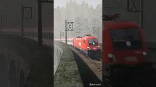 OBB Taurus passing through Austrian mountains shorts trainsimworld [upl. by Aremmat977]