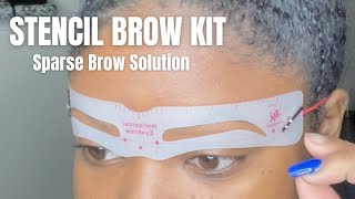 Trying out an Eyebrow Stencil Kit from Amazon Prime [upl. by Weissman]