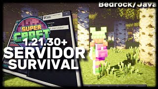 SERVIDOR SURVIVAL para MINECRAFT PE 12130  Servidores Para Minecraft Bedrock 121 [upl. by Raval100]