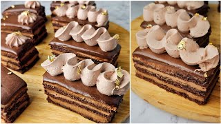 Tranches pâtisserie au chocolatطرانش باتيسري الشكلاطه [upl. by Anivla]