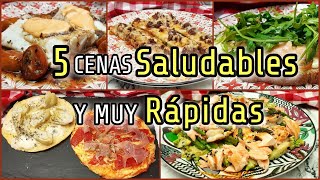 5️⃣ RECETAS FÁCILES Y RÁPIDAS para CENAR⚡ Cenas Saludables para BAJAR DE PESO ⚖️ [upl. by Electra]