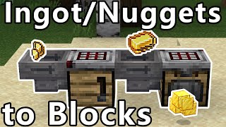 Nuggets  Ingots in Blocks AutoCraft  Minecraft 121 [upl. by Anialahs]