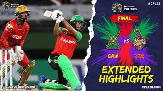 CPL 2023 Final  Extended Highlights  Trinbago Knight Riders vs Guyana Amazon Warriors [upl. by Peggie]