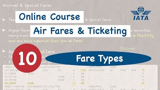 IATA Fare Types Normal amp Special Fares  IATA Online Course for Air Fares amp Ticketing Module [upl. by Grory]