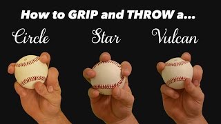 Baseball Pitching Grips CHANGE UPS The Circle Star and Vulcan [upl. by Nilre]