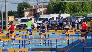 Brina Praprotnik MEETING DI BRUGNERA 100m hurdles 84cm Italija [upl. by Bonne]