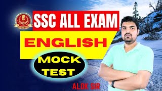 SSC CGL CPO CHSL  previous paper solution for English ENGLISH WITH ALOK SIR lcgl chsl sscbank [upl. by Brace]