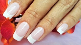 Como hacer la linea de la francesa correctamente  DECORACION de UÑAS FRANCÉS  manicura francesa [upl. by Hairahs]