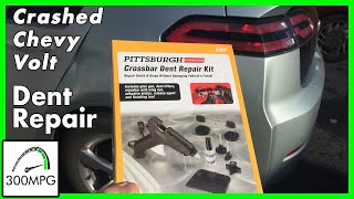 Crashed Chevy Volt Dent Repair  Paintless Dent Removal  Does it work [upl. by Nurse]