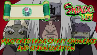 Mastered Frog Spirit ShowcaseSpawn Location  Shindo life [upl. by Morrill870]