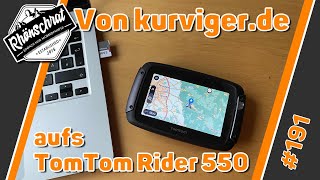 Wie bekomme ich eine Route von kurvigerde auf ein TomTom Rider 550  191 [upl. by Hsetim]