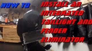 FZ6R fender eliminator and tail light install [upl. by Eyllek]