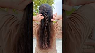 Braided ponytail hack 🤧ponytail [upl. by Elita]