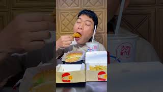 shorts Combo 89k mua được gì tại gà rán Lotteria Eating Fried Chicken mukbang asmr Lotteria [upl. by Anertal]