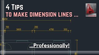 Autocad  4 Tips to make your dimension lines looking professional [upl. by Rojas204]