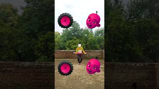 Spin wheel amp pink upin ipin head to frog jocker Gorilla ami to cosita funny vfx video shorts [upl. by Indihar]