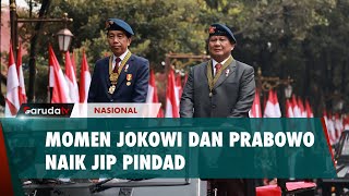 Kompak Jokowi dan Prabowo Naik Jip Pindad saat Hadiri Apel Pengamanan Pelantikan Presiden [upl. by Geier]