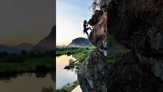 Rock Climbing in Longcun Guilin [upl. by Ridgley346]