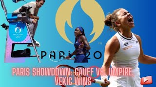 Paris Showdown Gauff vs Umpire Vekic Wins [upl. by Lonna]