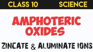 AMPHOTERIC OXIDES CLASS 10  ZINCATE AND ALUMINATE IONS [upl. by Hiro518]