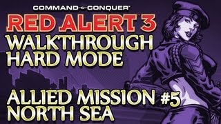 Ⓦ Command and Conquer Red Alert 3 Walkthrough ▪ Hard  Allied Mission 5 ▪ North Sea 1080p [upl. by Abercromby]